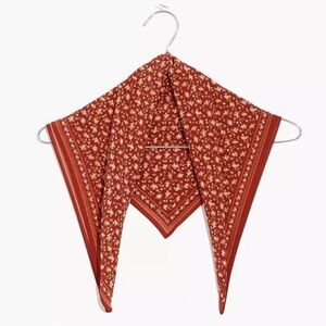 Madewell silk bandana in dark cinnabar